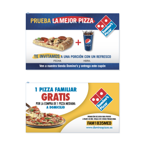 Domino's Pizza promo cards