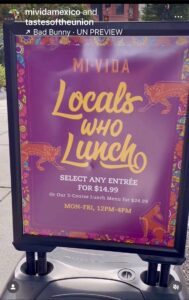 MI VIDA Locals Who Lunch Poster 2