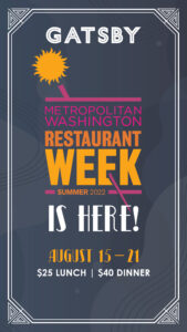 Gatsby Restaurant Week Instagram Story